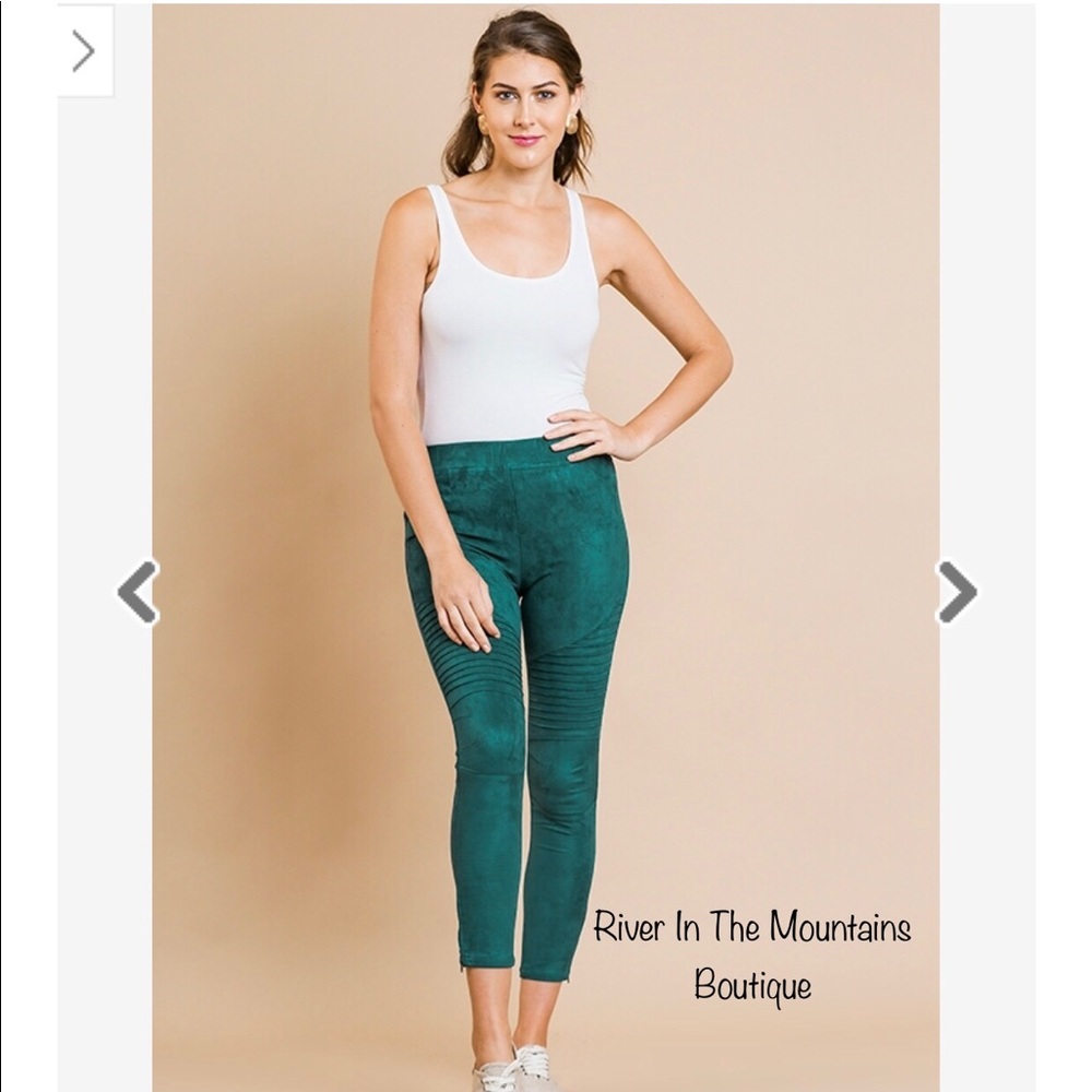 NWT! High Rise Suede Jeggings & Ankle Zippers! - Picture 1 of 6